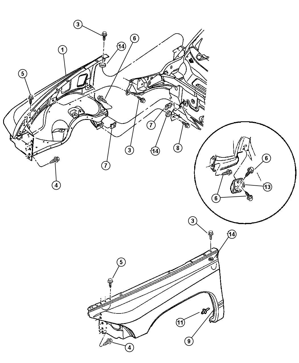 Fender Front. Diagram