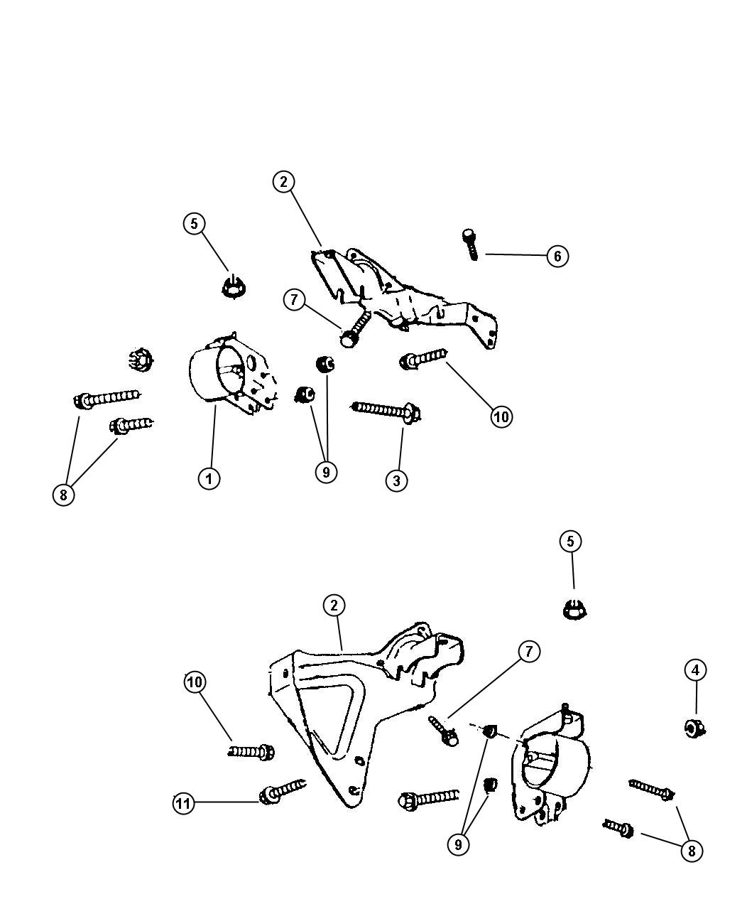 Engine Mounting, Front, N5. Diagram