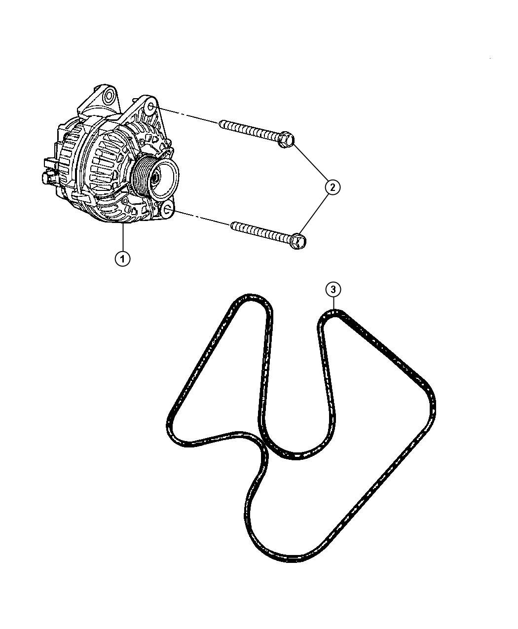 Diagram Alternator (5.9L Diesel Engine). for your Chrysler Pacifica  