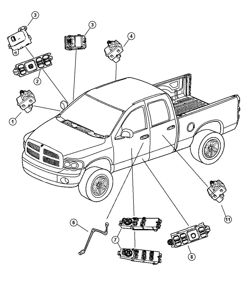 Diagram Switches, Body. for your Chrysler 300  M