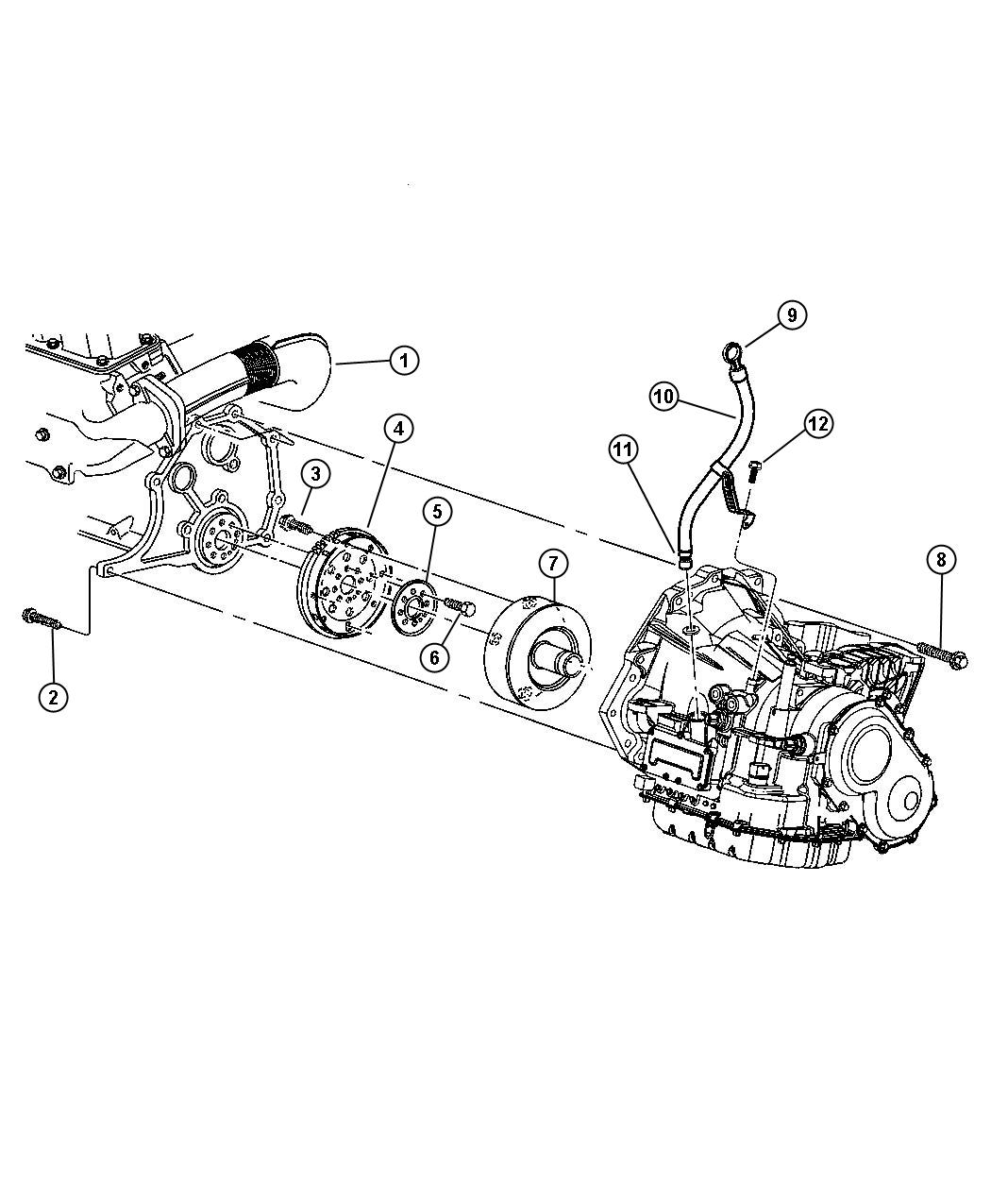 Diagram Transaxle Mounting and Related Parts. for your 2004 Chrysler Town & Country Touring 3.8L V6 