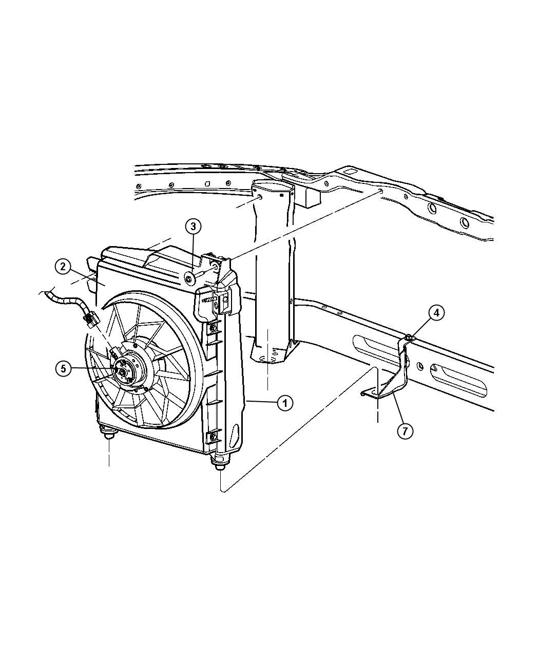 Diagram Air Conditioning Condenser and Fan. for your 2003 Chrysler 300  M 