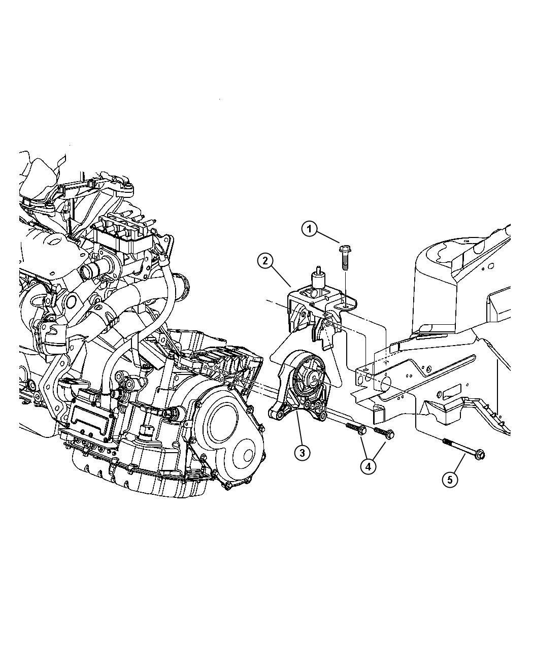 Diagram Mount, Bracket and Transmission. for your Chrysler Town & Country  