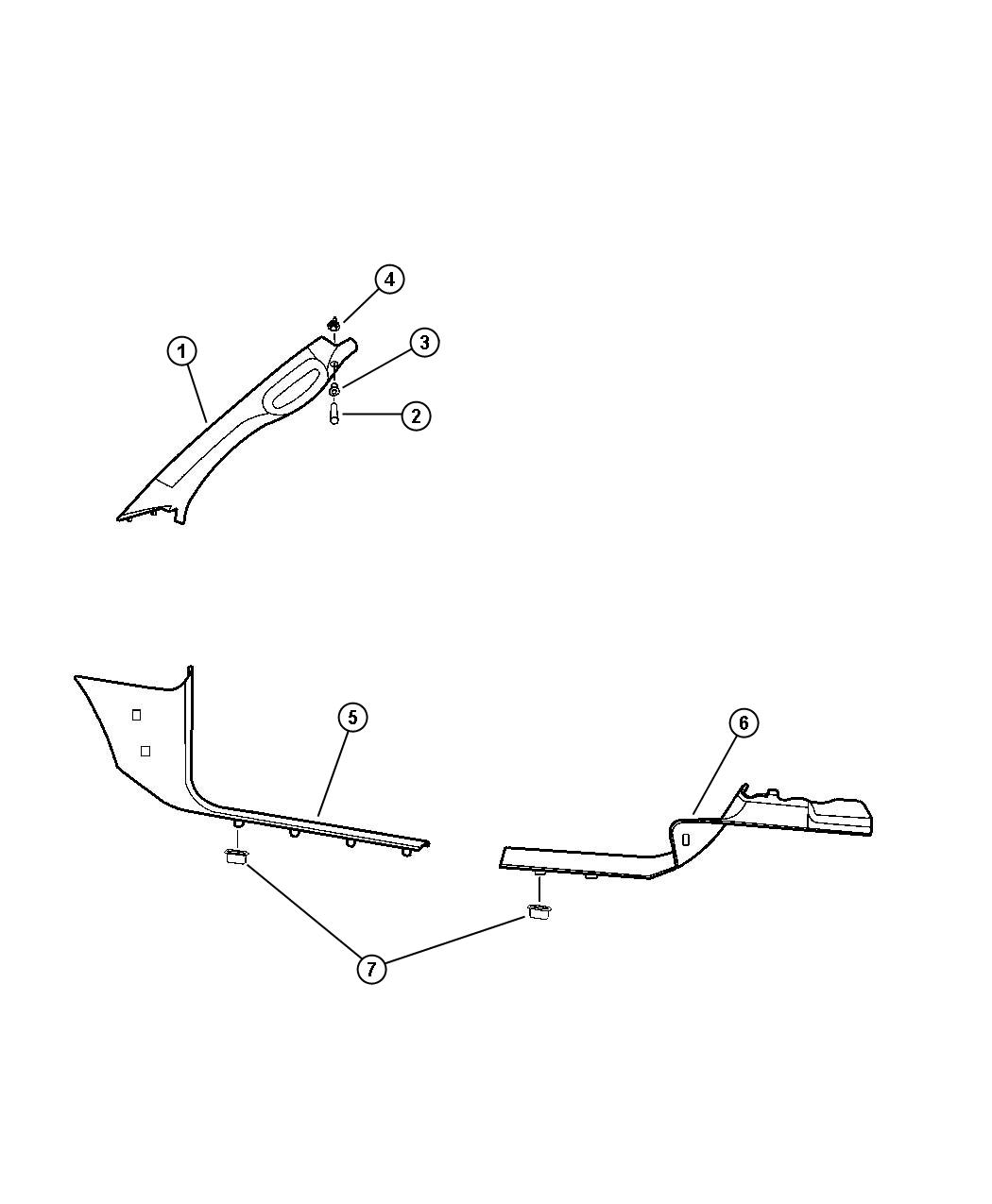 Diagram A-Pillar, Cowl and Sills. for your 2000 Chrysler 300  M 