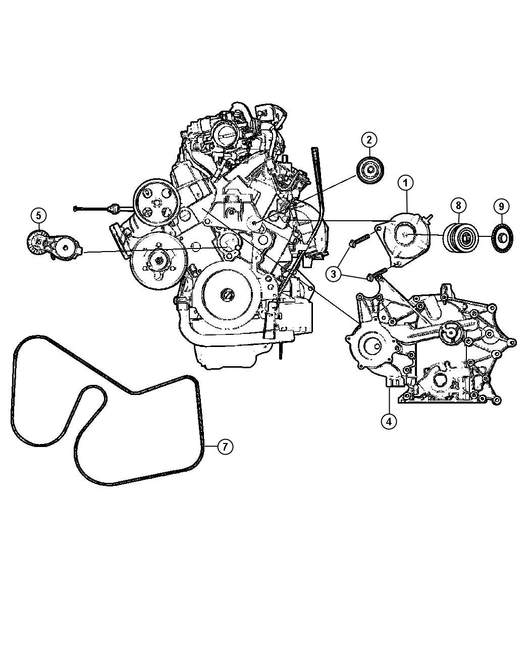 Diagram Alternator [[3.3L, 3.8L Engine - 3.3L V6 SMPI, Engine - 3.8L V6 OHV, 3.3L V6 OHV FFV ENGINE Engines]]. for your Dodge NITRO  