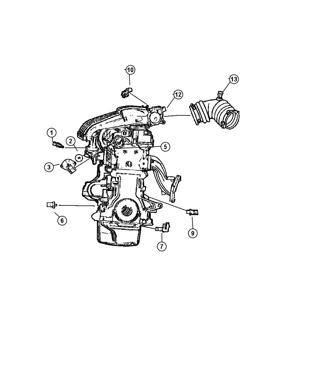 Diagram Sensors, Engine 2.4 (EDZ). for your 2020 Chrysler Pacifica   
