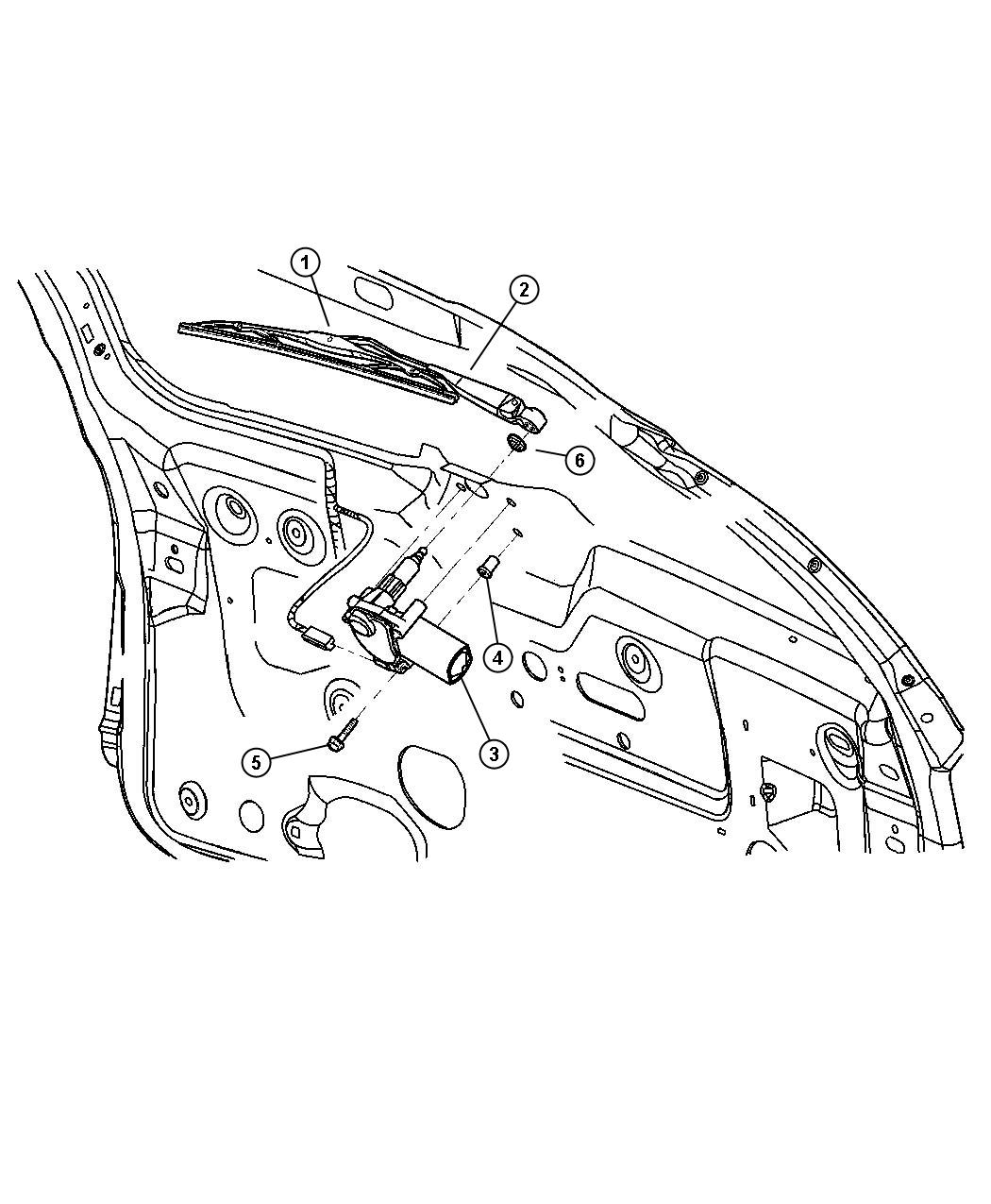 Diagram Rear Wiper. for your Dodge Grand Caravan  