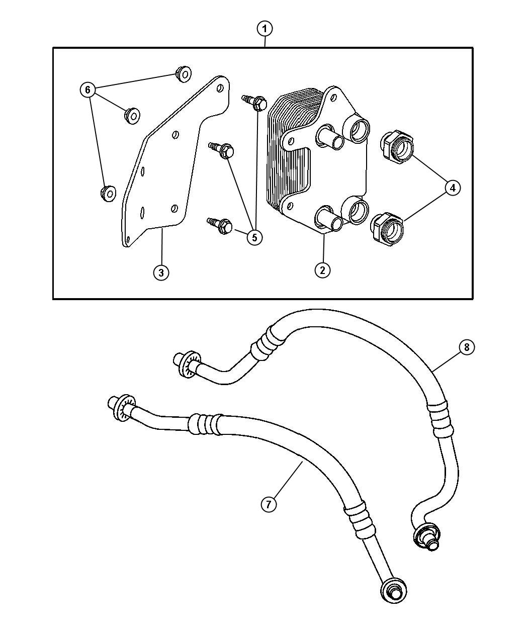 Dodge Ram 1500 Line. Oil cooler outlet - 05290410AB | Libertyville IL