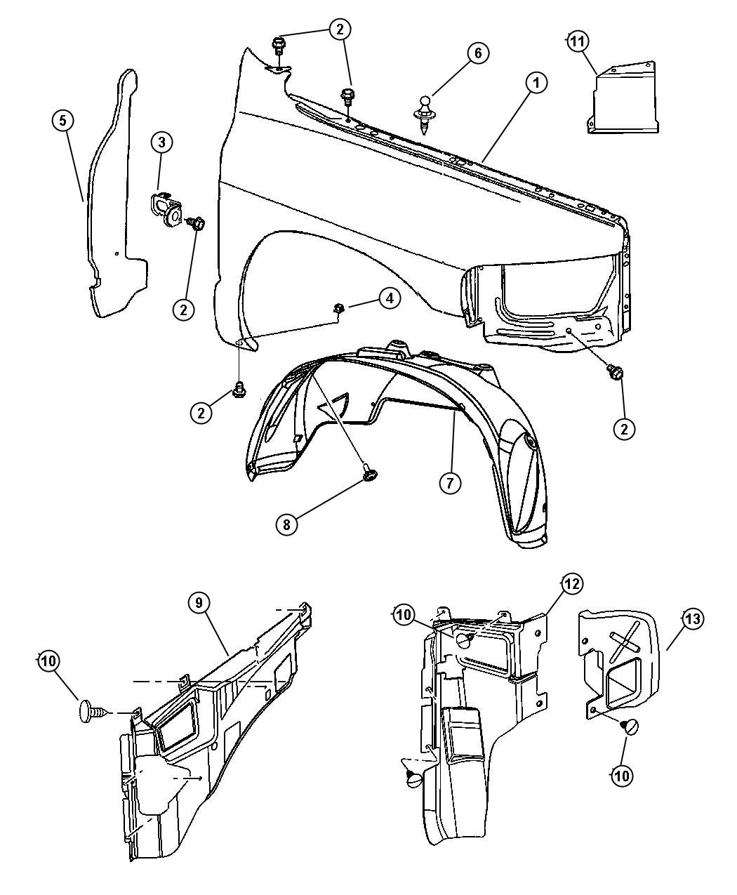 Front Fender. Diagram