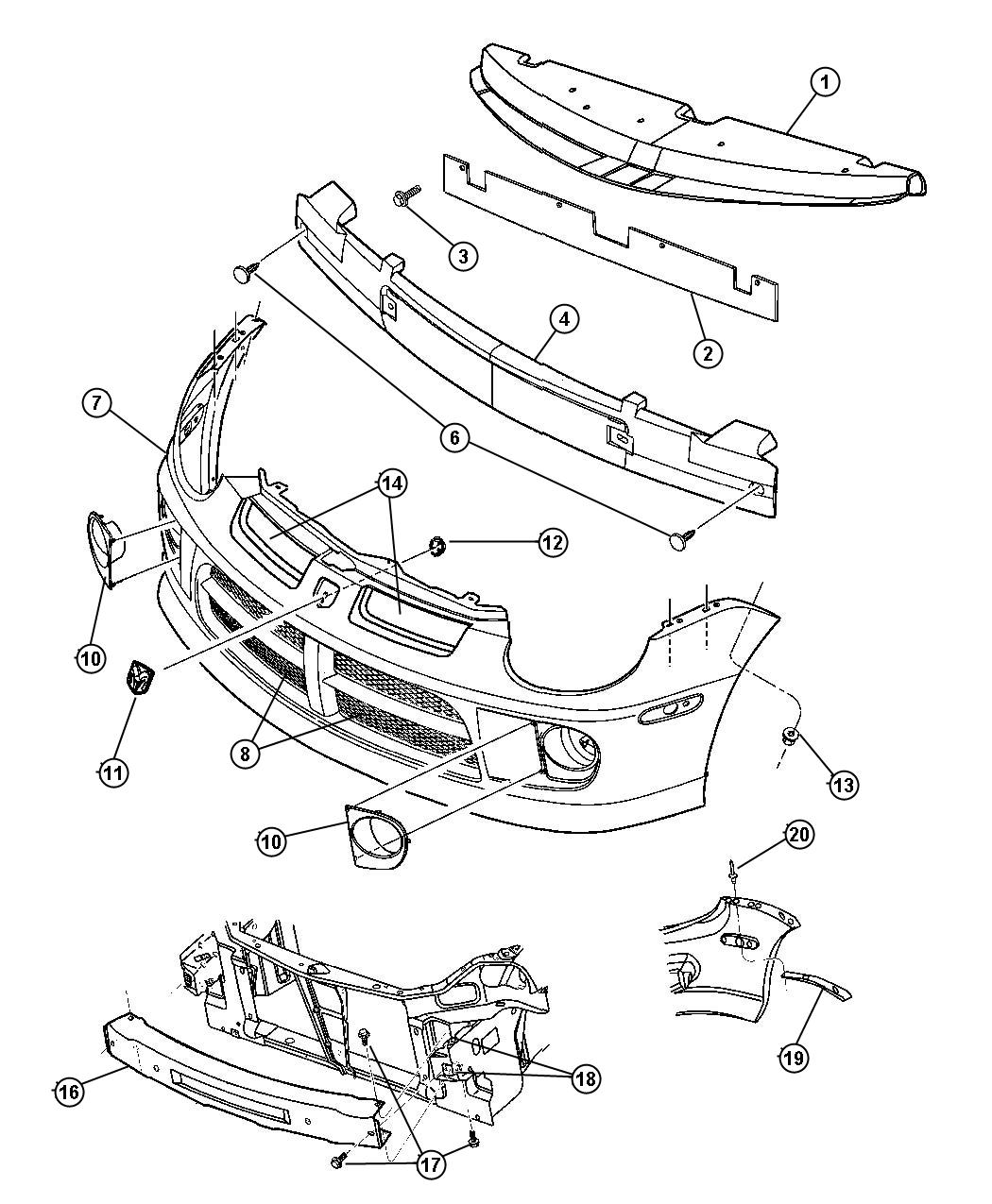 Fascia, Front [SRT]. Diagram