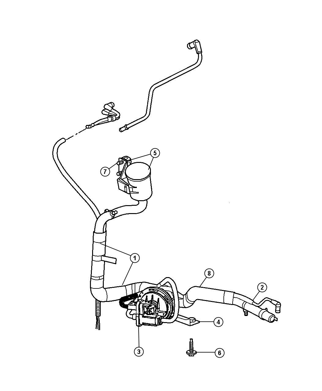 Diagram Leak Detection Pump. for your 2004 Dodge Grand Caravan  SXT 