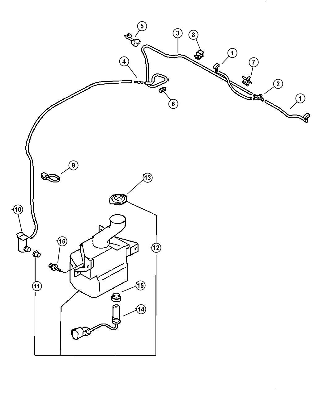 Diagram Windshield Washer System. for your Dodge