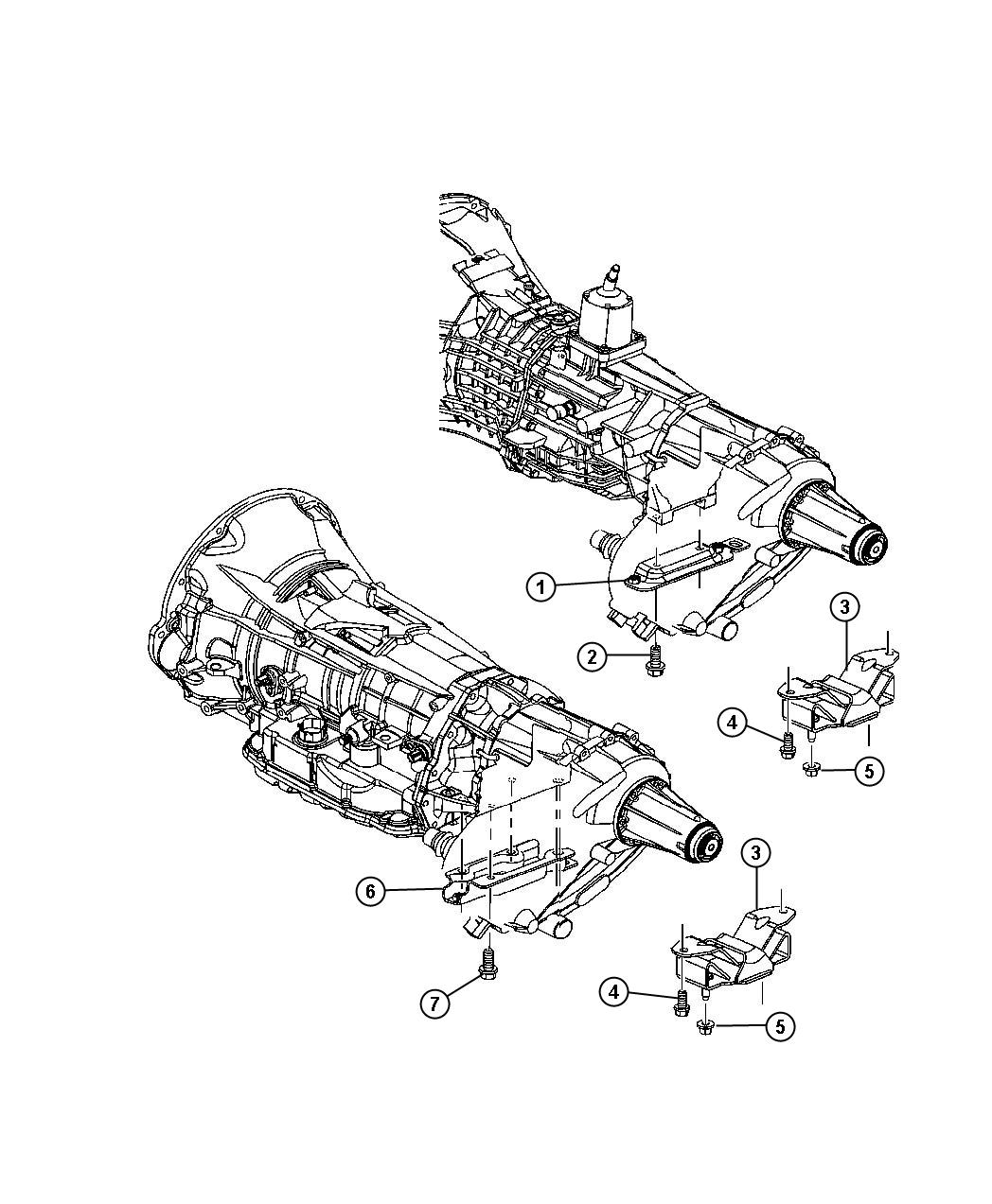 Engine Mounting Rear, 4.7L [ALL 4.7L V8 ENGINES] - 4WD. Diagram