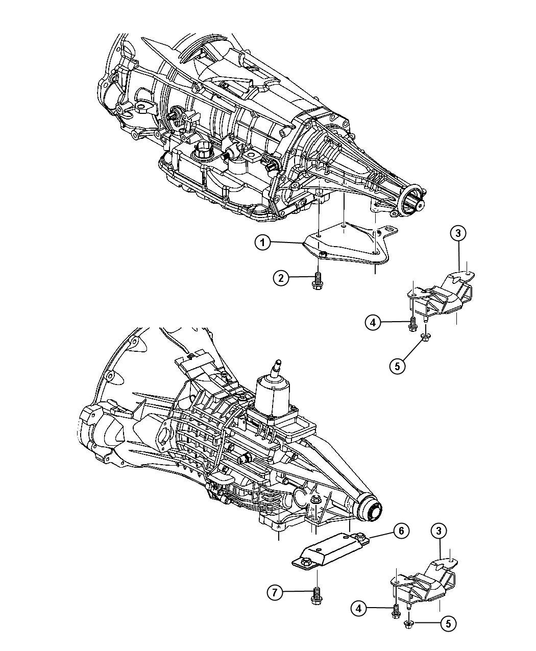 Engine Mounting Rear, 5.7L [Engine - 5.7L SMPI V8] - 2WD. Diagram