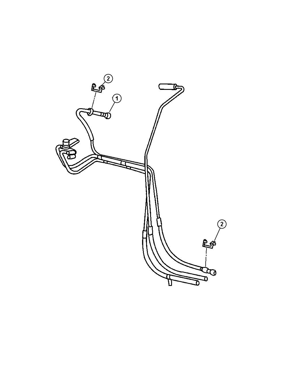 Full size assembly image of Fuel Lines, Front,2.4 (ED1) 4.0 (ERH). (1/1)