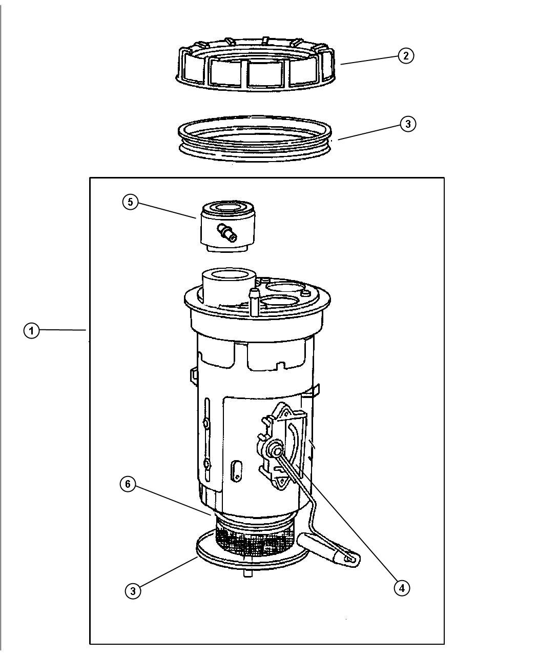 Full size assembly image of Fuel Module, 2.4 (ED1), 4.0 (ERH). (1/1)