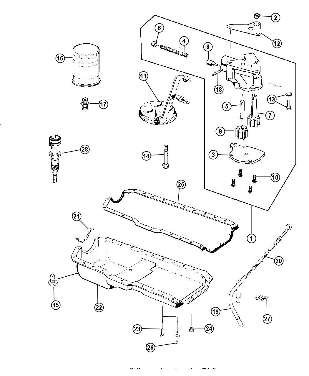 Engine Oiling, 4.0L (ERH). Diagram