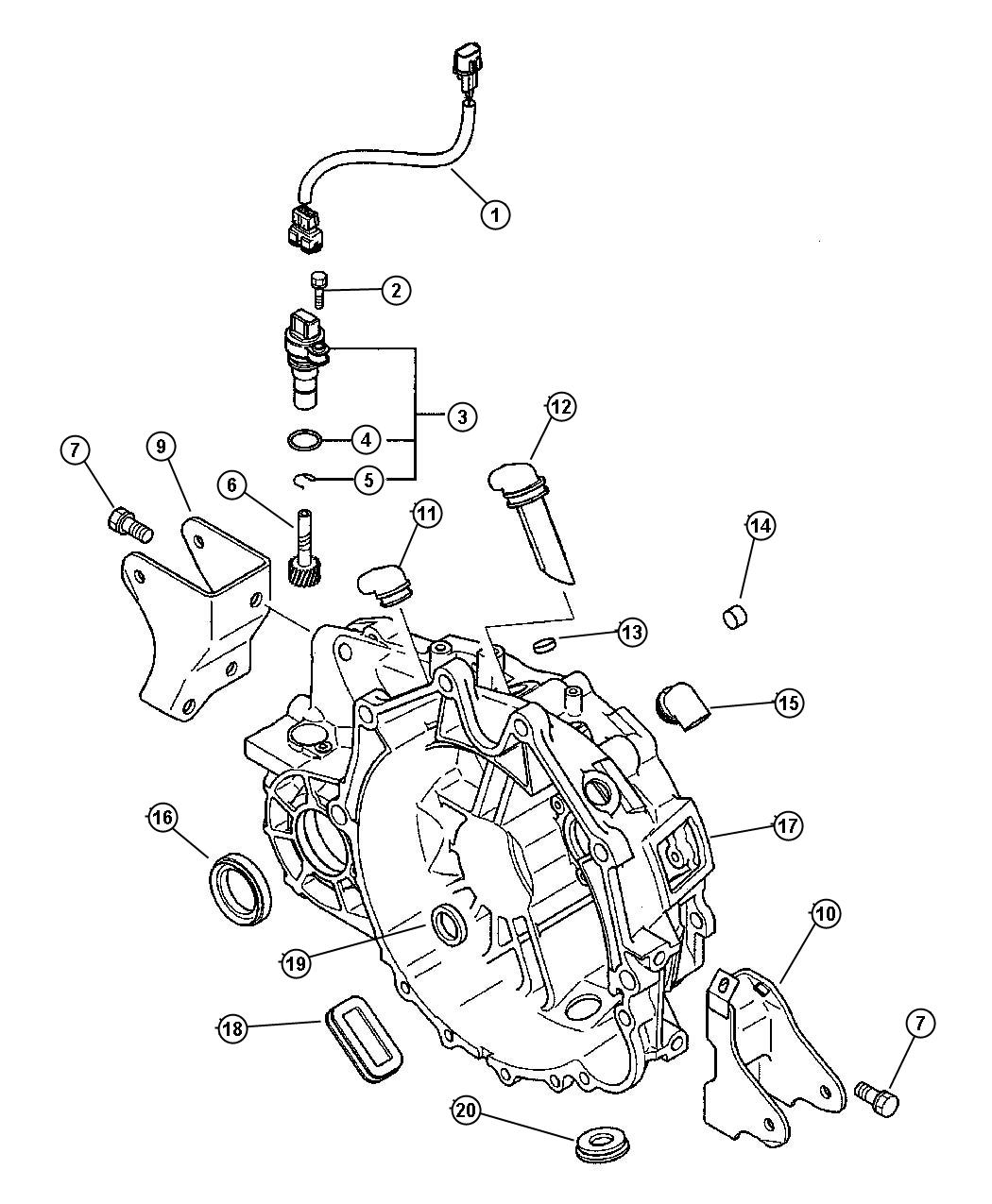 Clutch Housing and Related Parts. Diagram