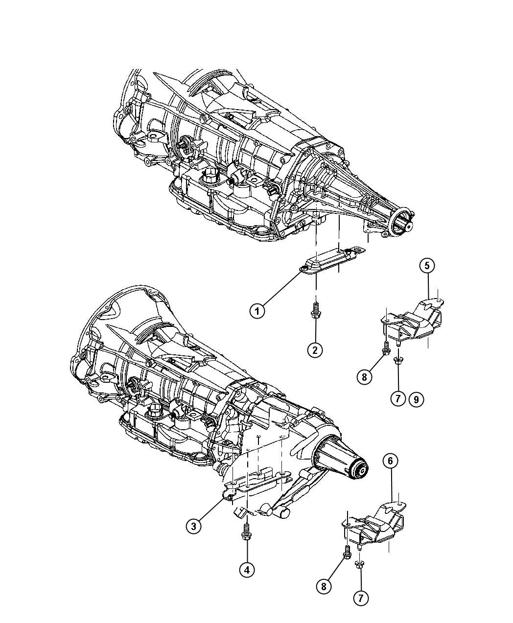 Engine Mounting Rear, 5.7L [Engine - 5.7L SMPI V8]. Diagram