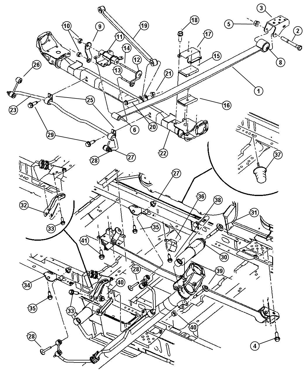 Diagram Suspension, Rear, Front Wheel Drive. for your 2013 Dodge Grand Caravan   