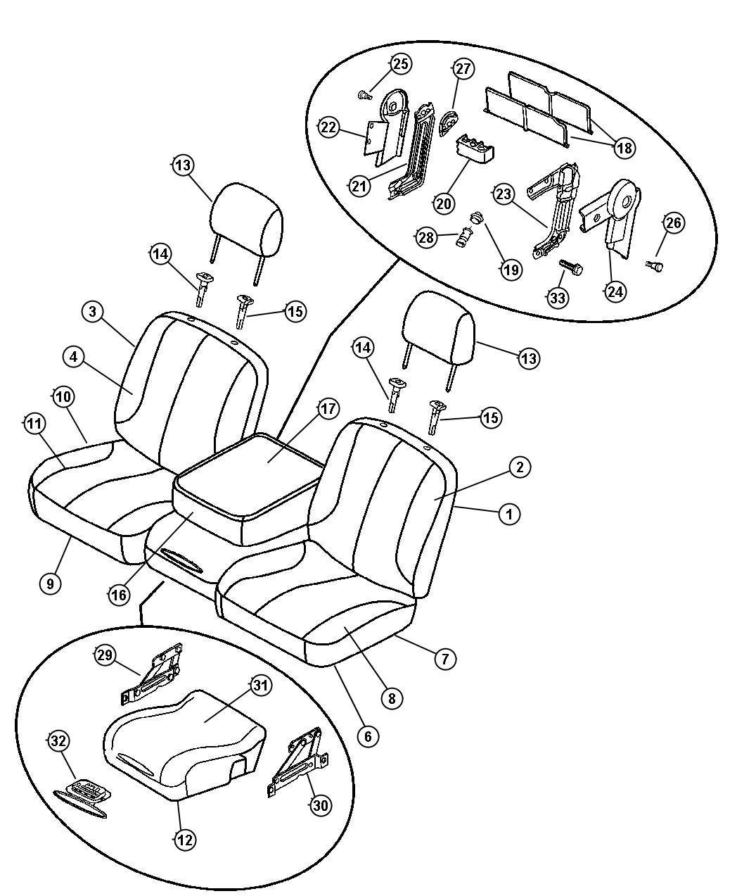 Front, Leather, Trim Code [DZ]. Diagram