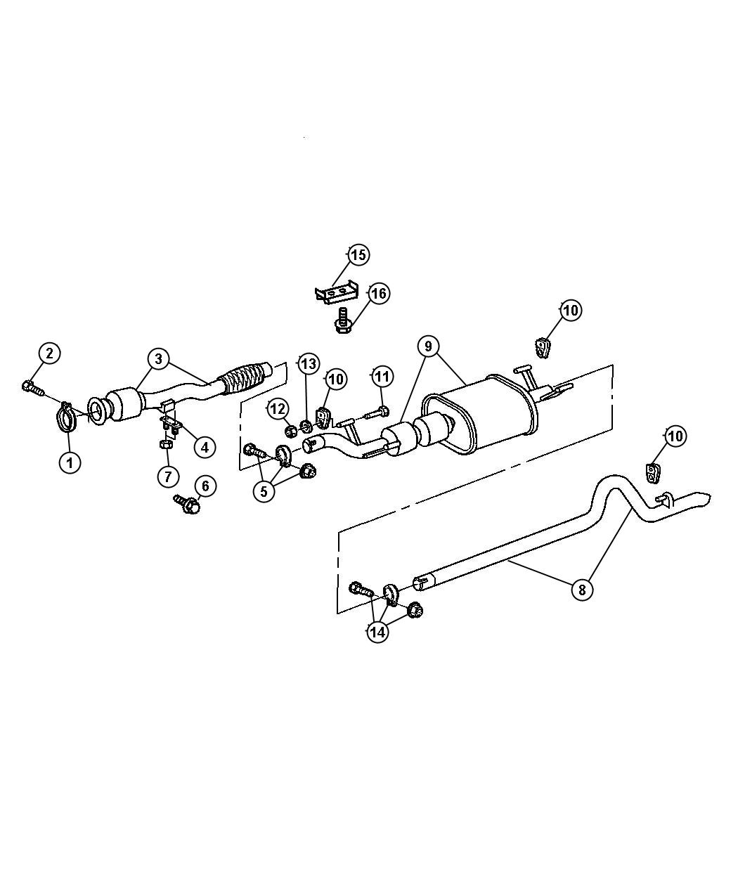 Diagram Exhaust System. for your Dodge SPRINTER  