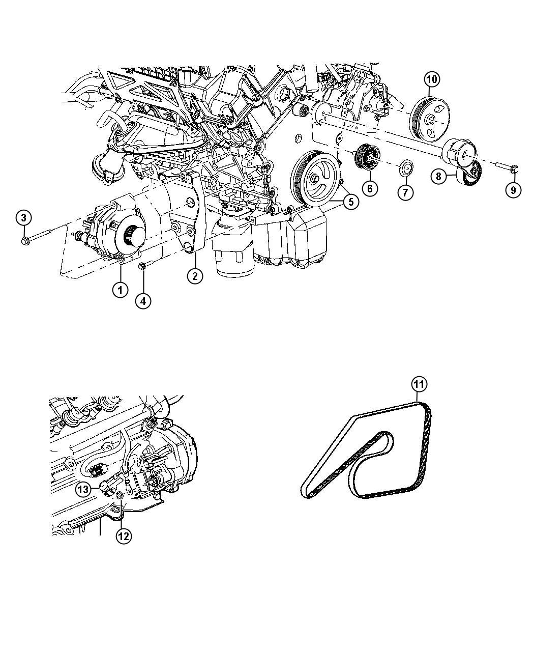 Diagram Alternator 2.7L [2.7L V6 DOHC 24 VALVE MPI ENGINE]. for your 2023 Dodge Charger   