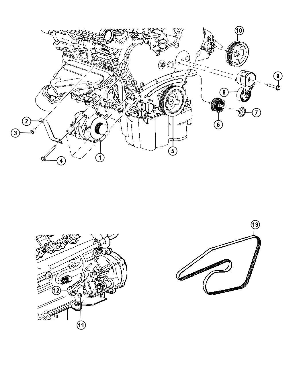 Diagram Alternator 3.5L [Engine - 3.5L High Output V6 24V MPI]. for your 2020 Dodge Charger   