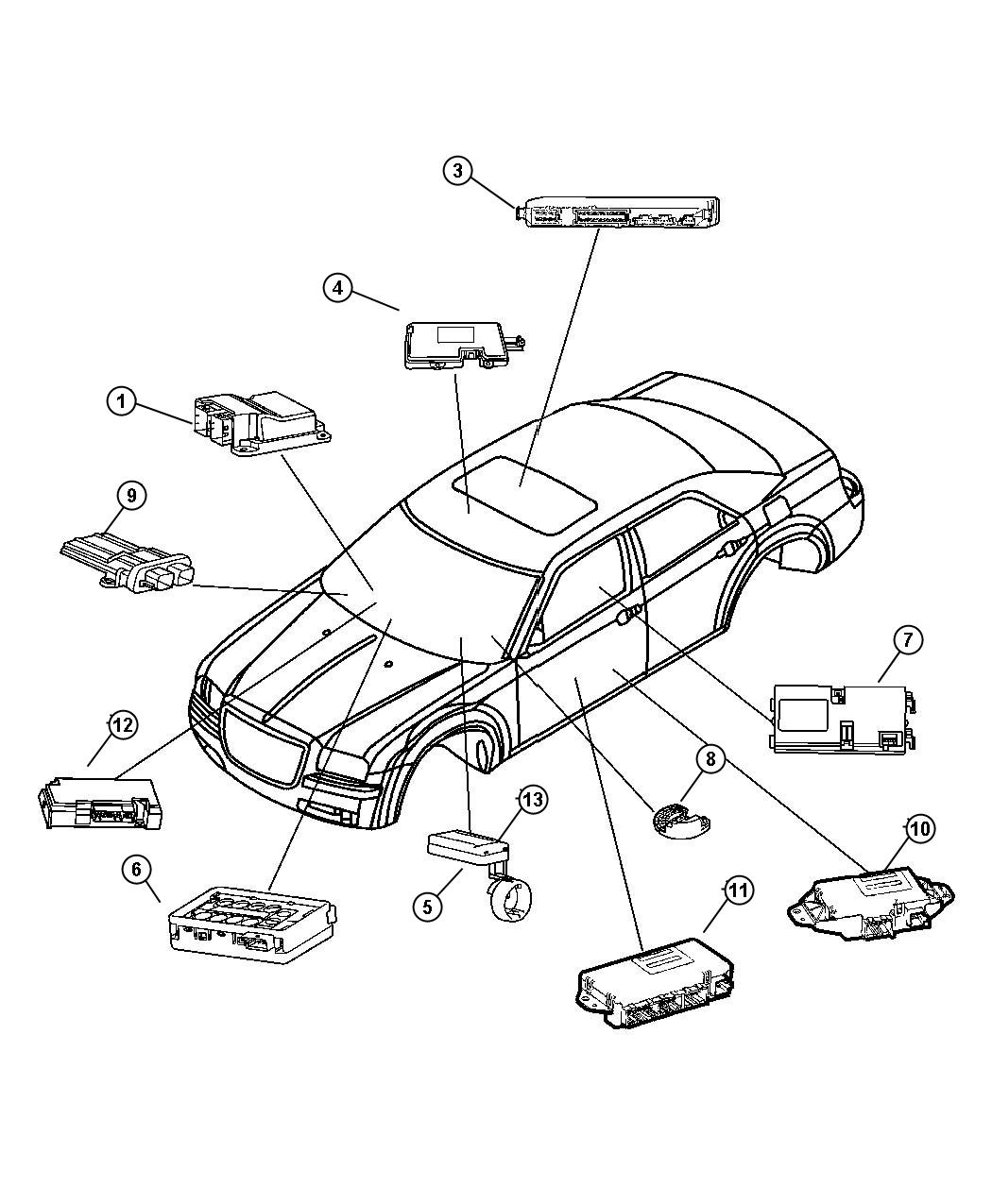 Diagram Modules, Located in Interior areas of Vechile. for your Dodge