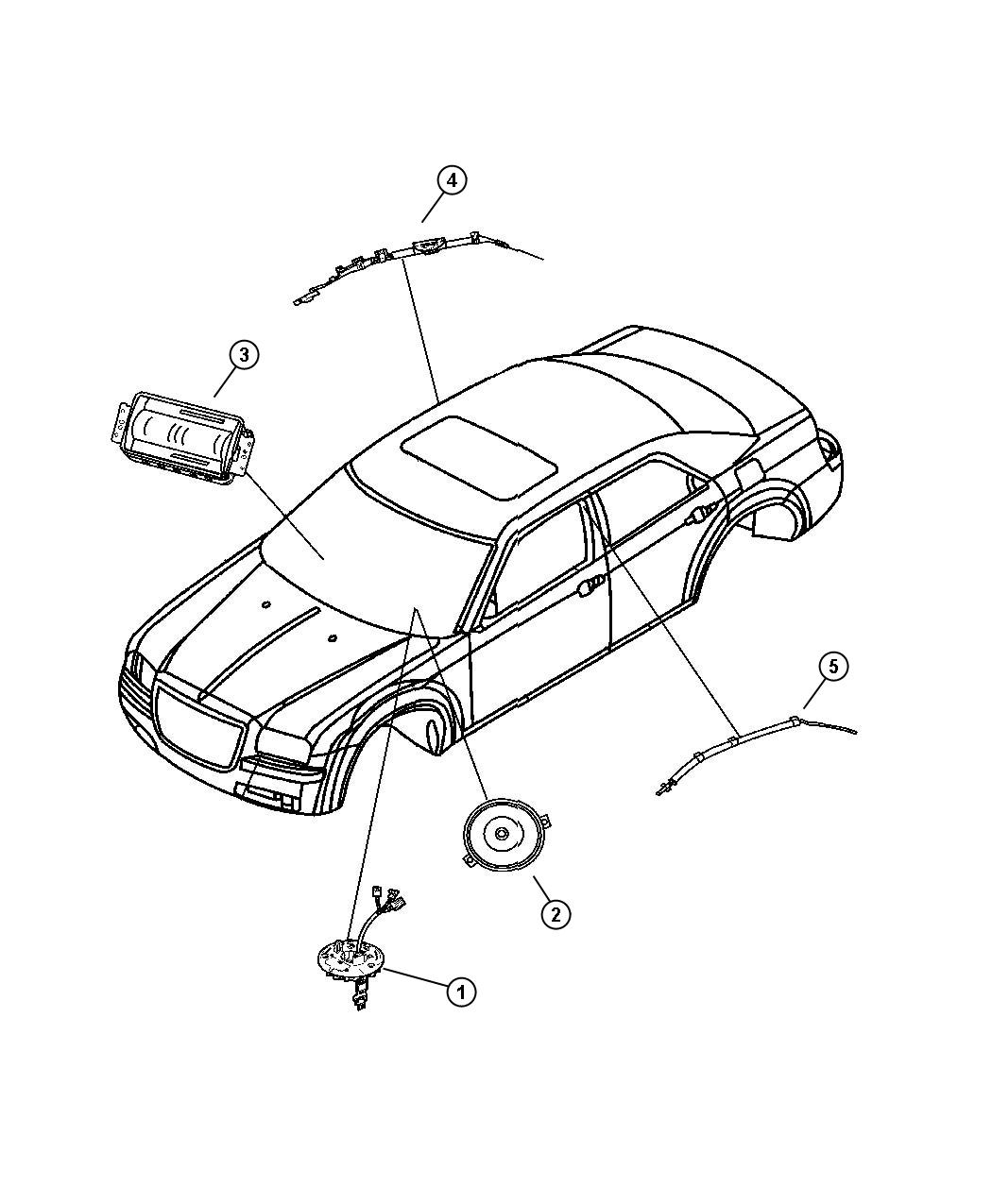 Diagram Air Bags and Clock Springs. for your Dodge Avenger  