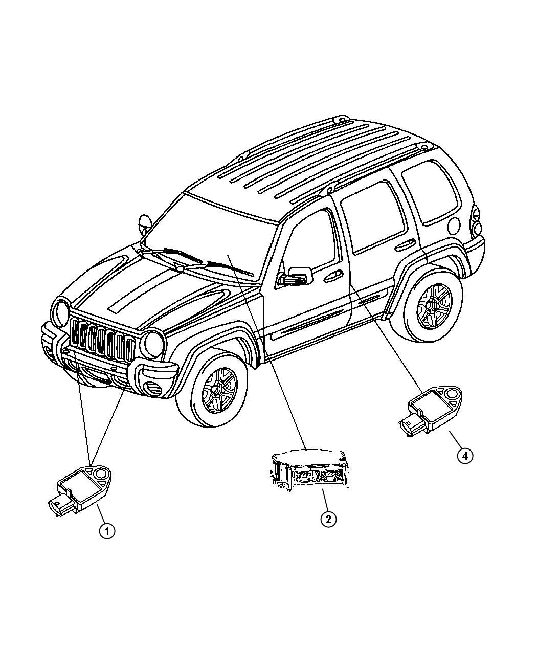 2004 Jeep Liberty Sensor. Air bag 05084000AA Myrtle Beach SC