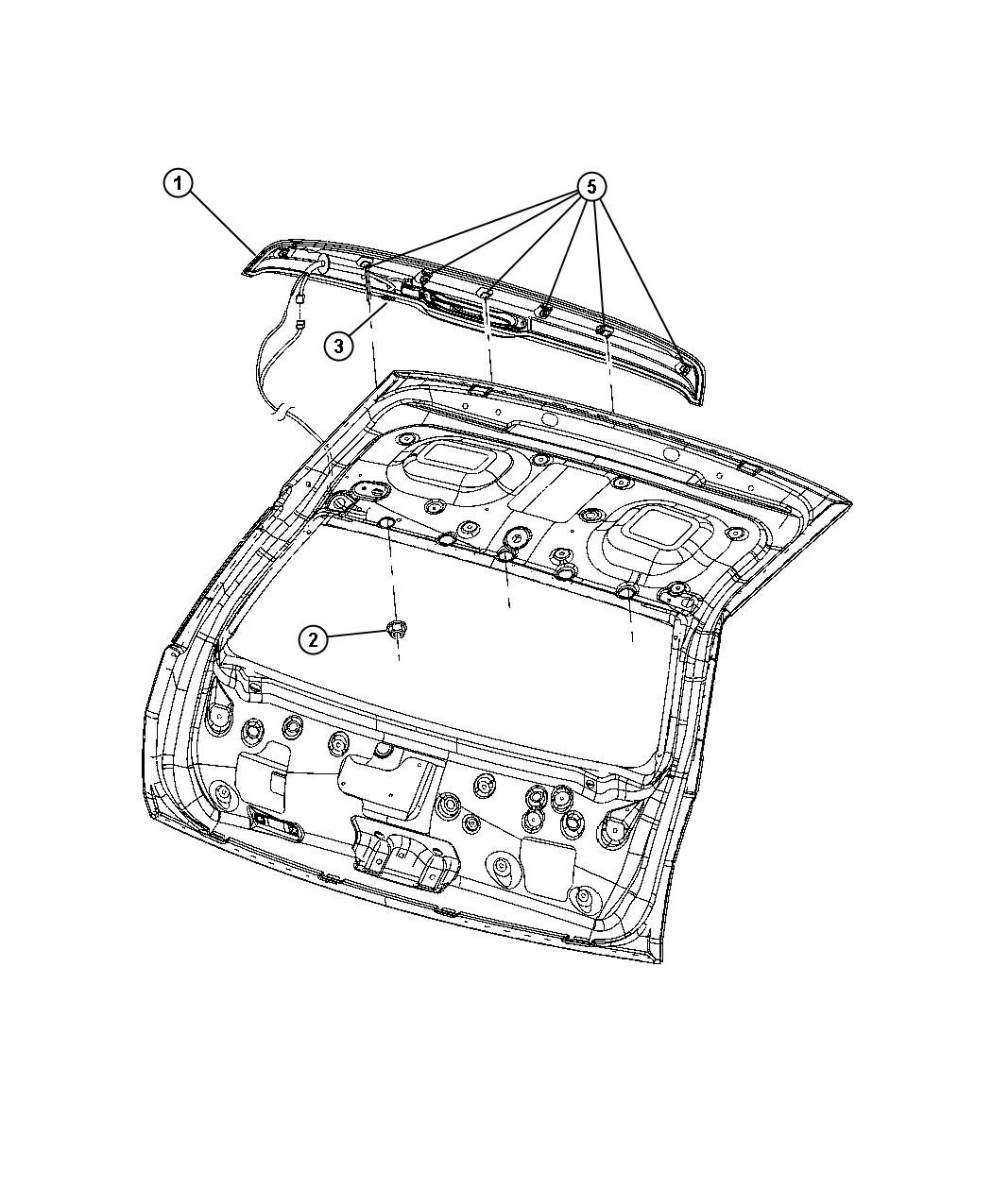 Spoiler - Deck Lid. Diagram