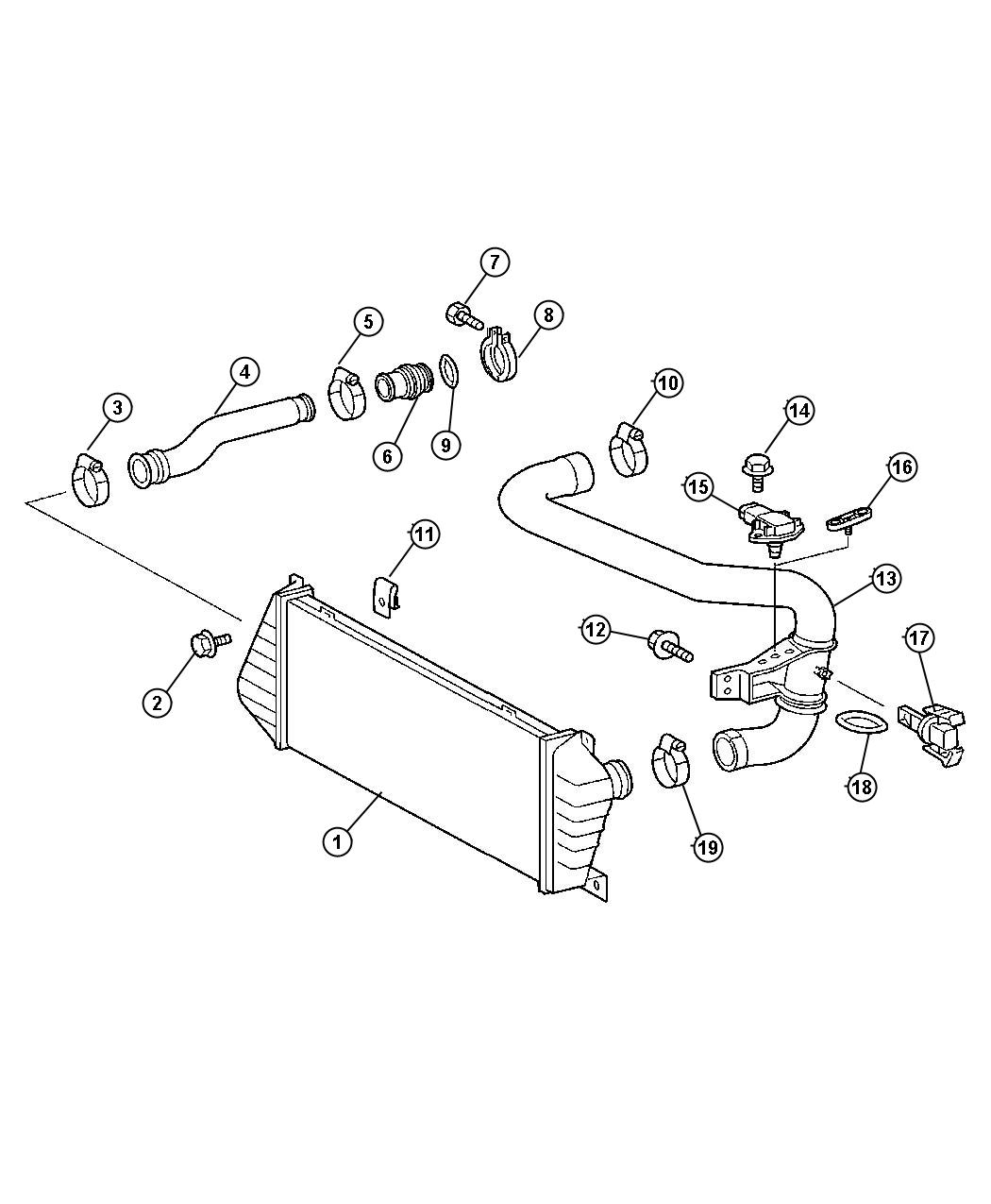 Diagram Charge Air Intercooler. for your 2022 Jeep Grand Cherokee   