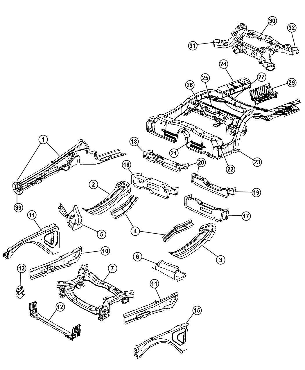 Diagram Frame. for your Dodge Magnum  