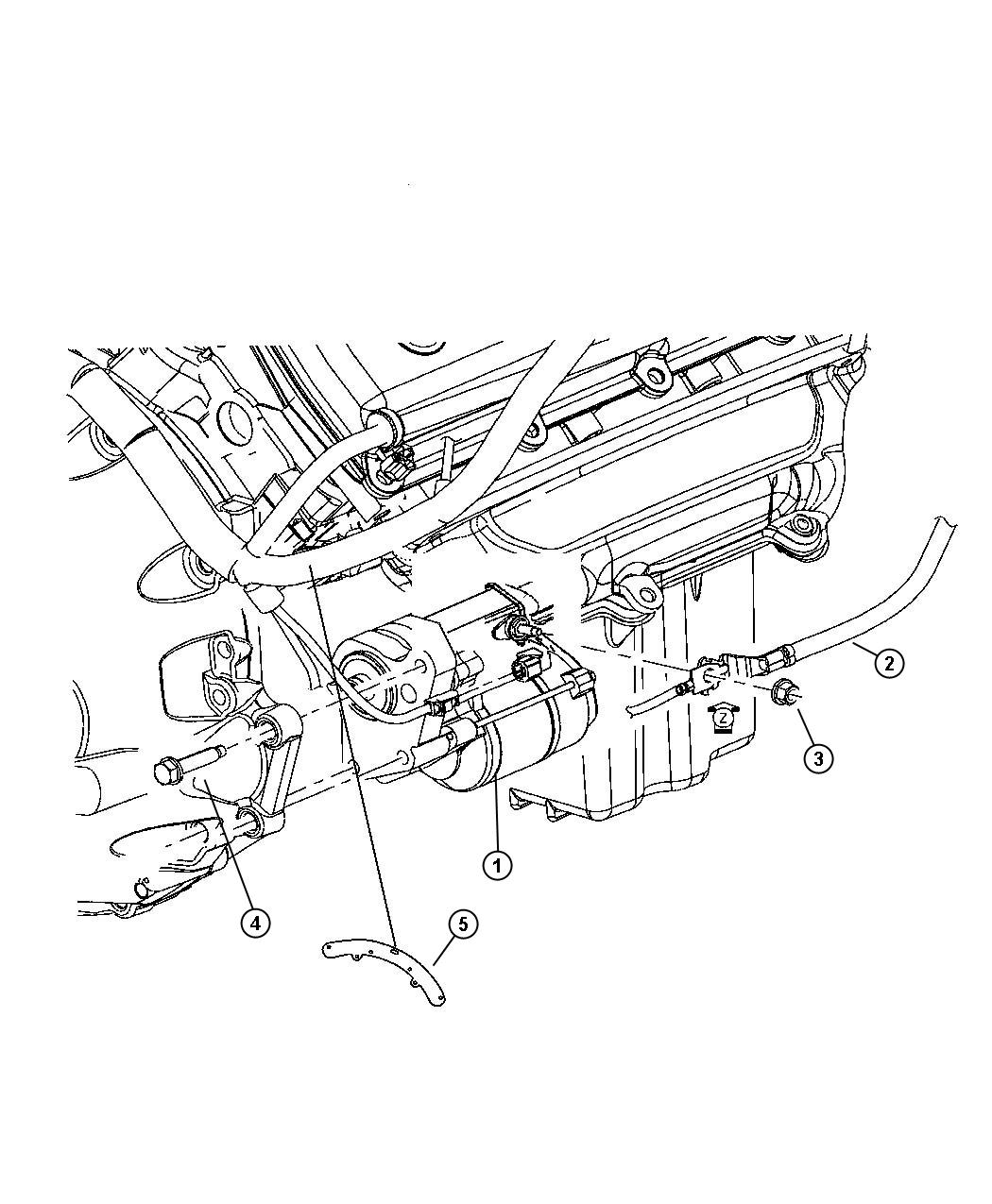Diagram Starter 5.7L [5.7L V8 HEMI MDS ENGINE] and 6.1L [Engine - 6.1L SMPI V8]. for your 2021 Dodge Charger  GT 