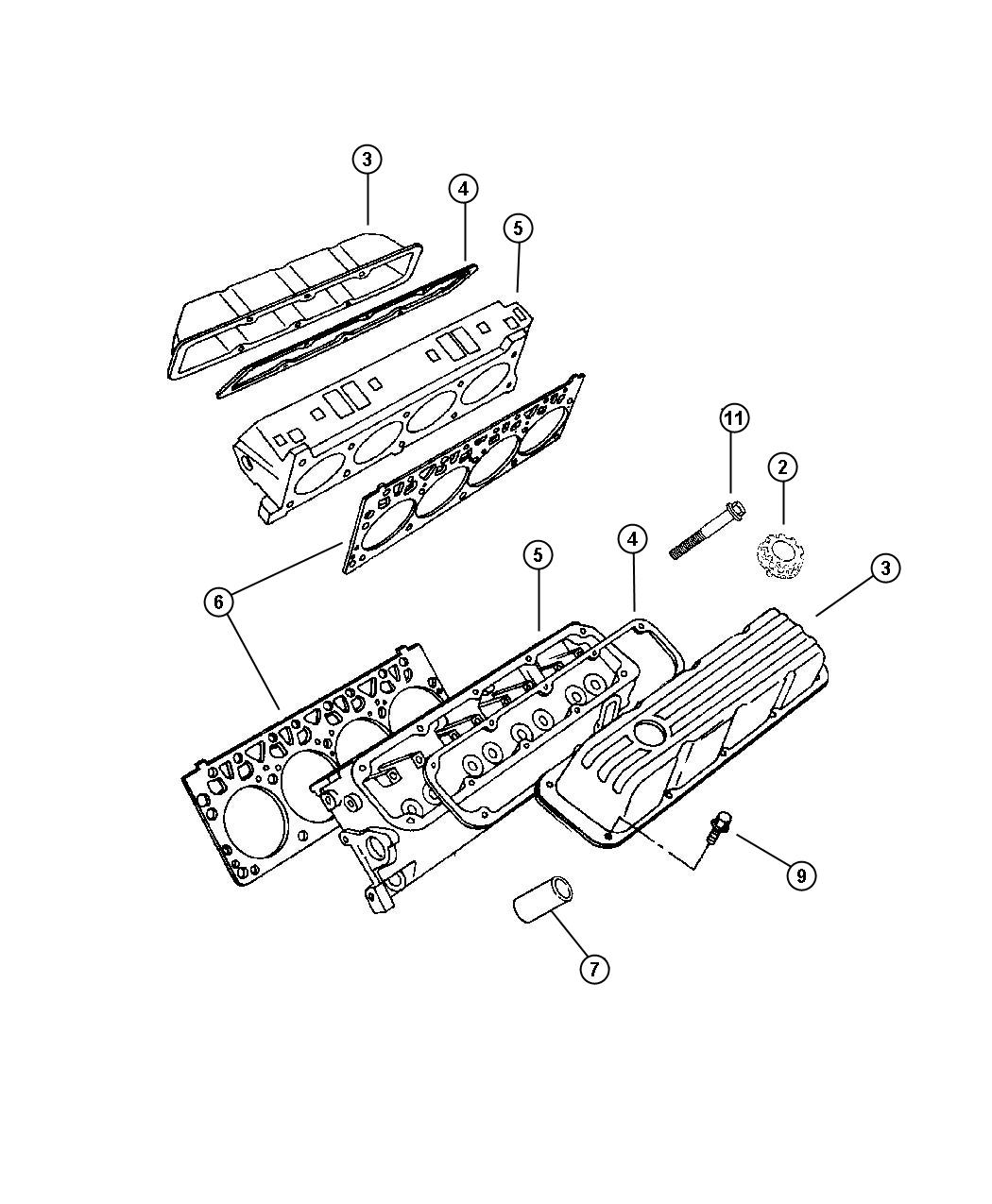 Diagram Cylinder Head. for your Dodge