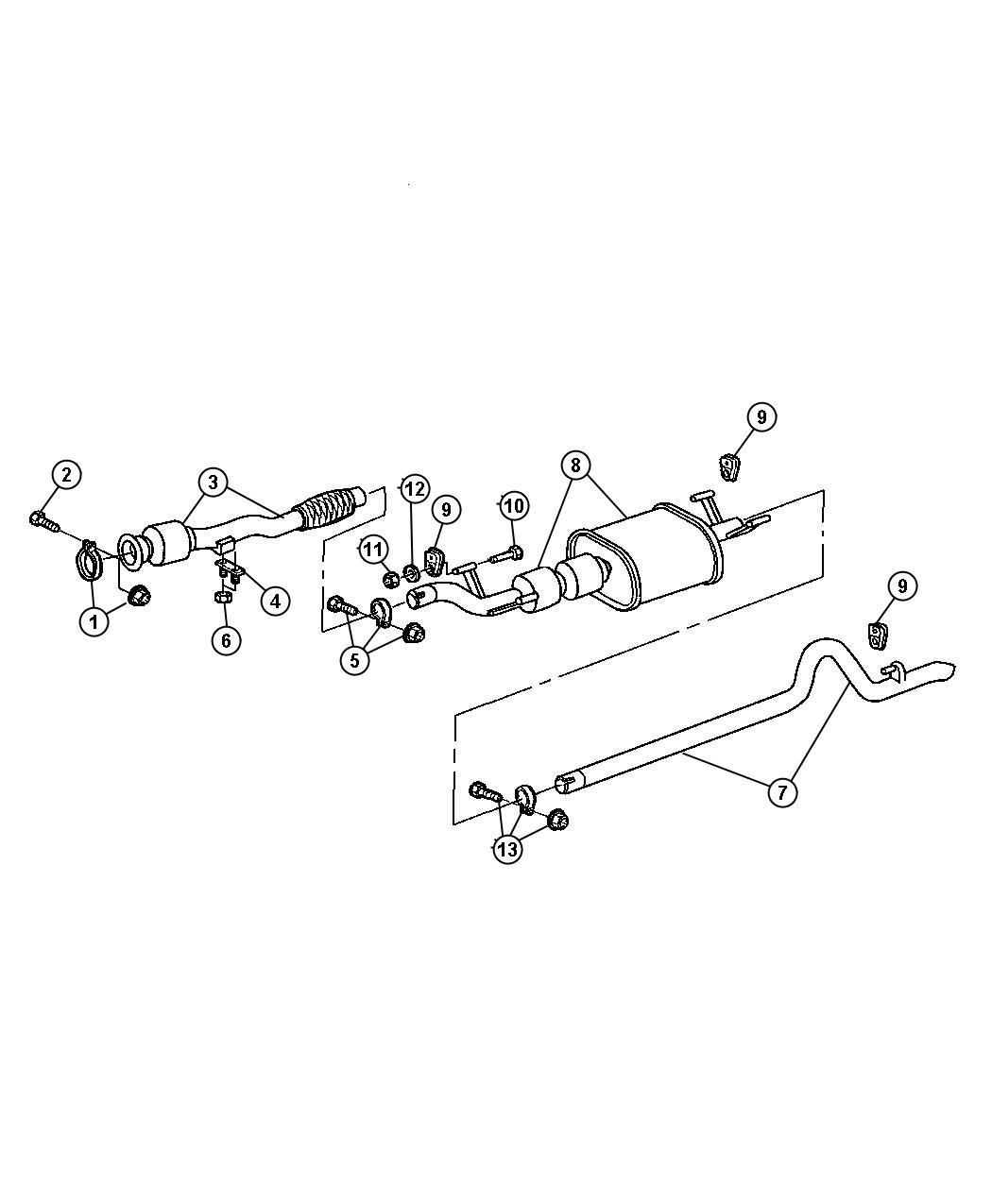 Diagram Exhaust System. for your Dodge SPRINTER  