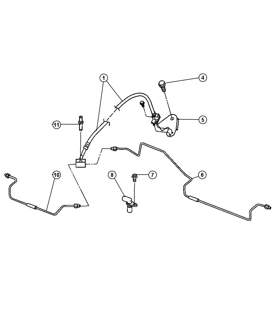 Diagram Brake Lines and Hoses,Rear. for your 2001 Chrysler 300  M 