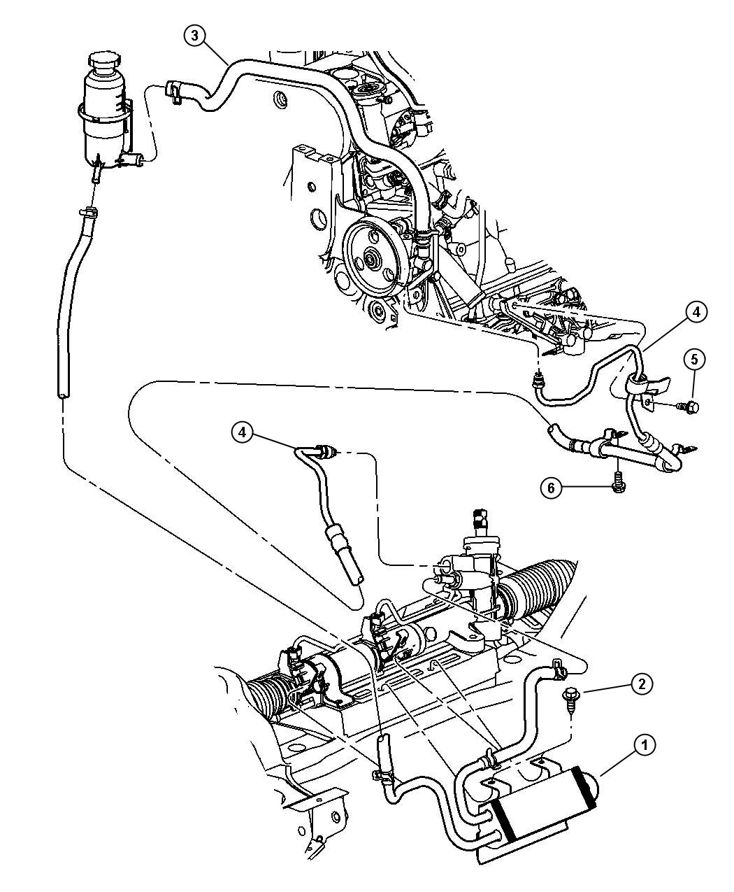 Diagram Hoses, 2.4L [Engine - 2.4L 4 Cyl DOHC 16V SMPI] Engine. for your Chrysler PT Cruiser  