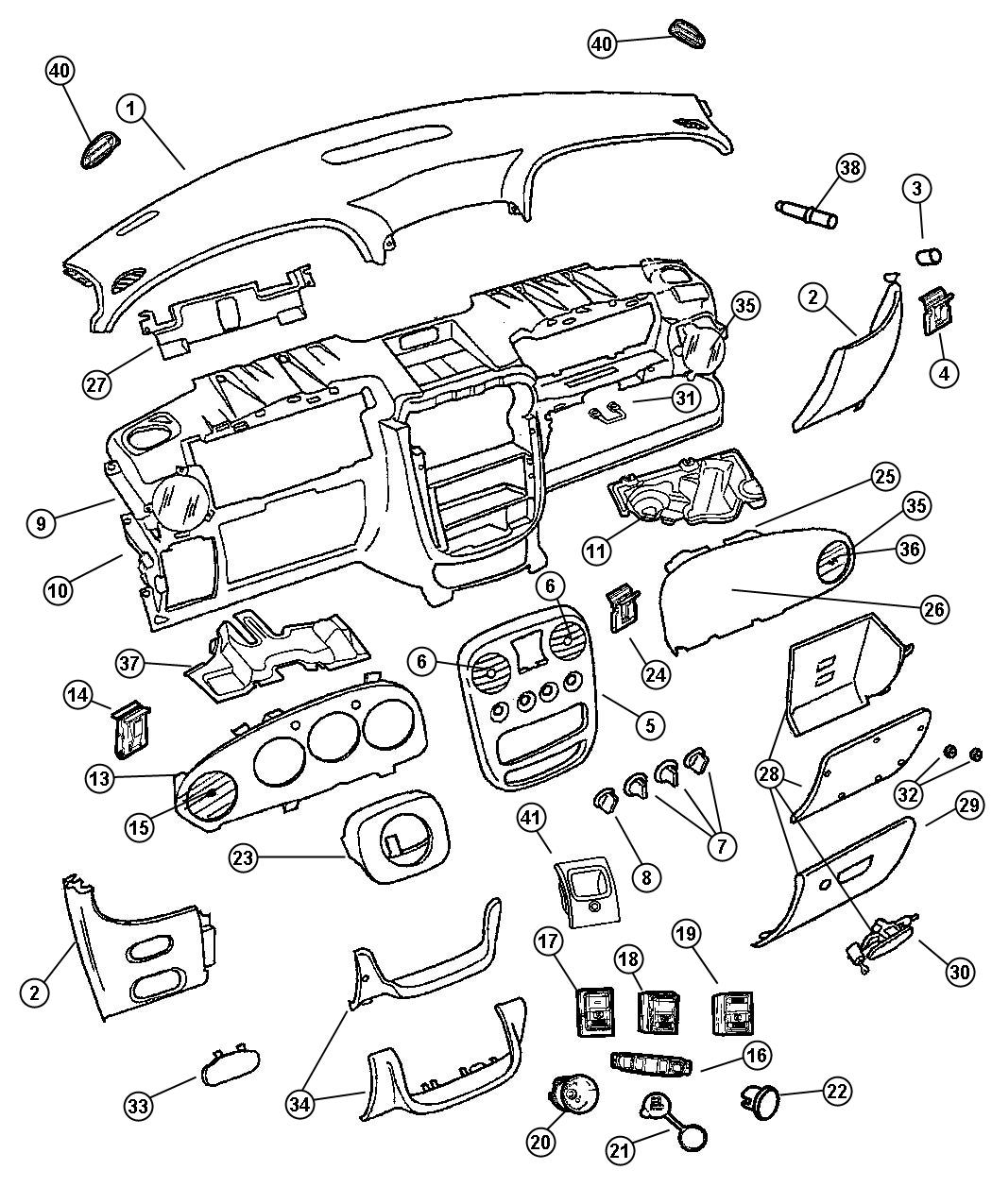 Diagram Instrument Panel. for your Chrysler