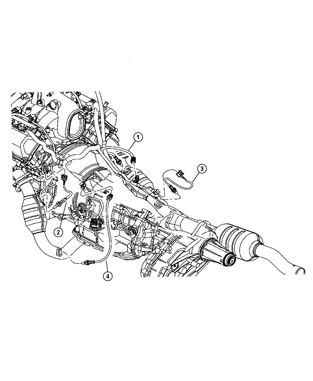 Diagram Sensors, Oxygen. for your 2007 Dodge Ram 2500   