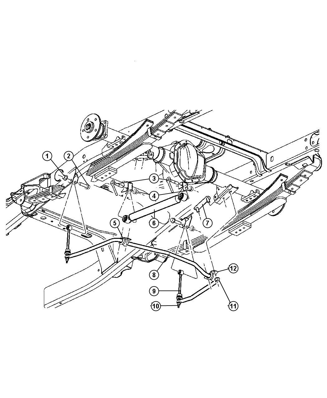 Diagram Stabilizer Bar,Rear. for your Jeep Wrangler  