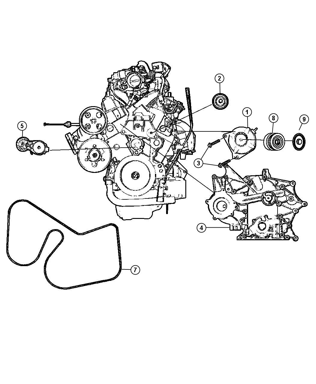 Diagram Alternator [[3.3L, 3.8L 3.3L V6 OHV ENGINE, 3.8L V6 OHV ENGINE, 3.3L V6 OHV FFV ENGINE Engines]]. for your Dodge NITRO  