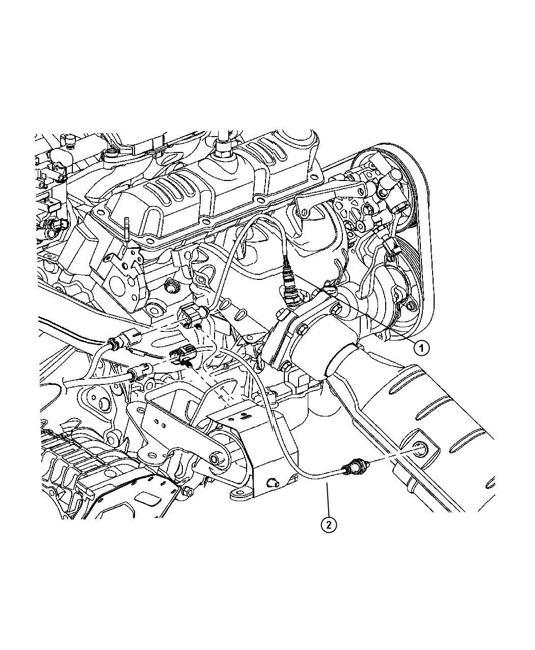 Diagram Sensors, Oxygen. for your Dodge