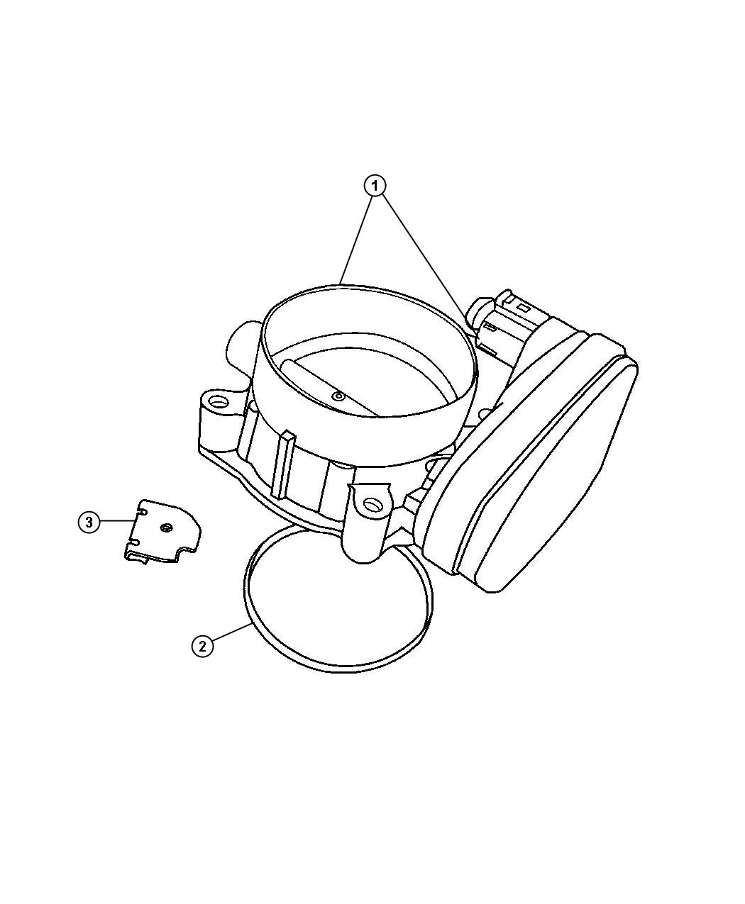 Diagram Throttle Body 5.7L, 6.1L. for your Chrysler