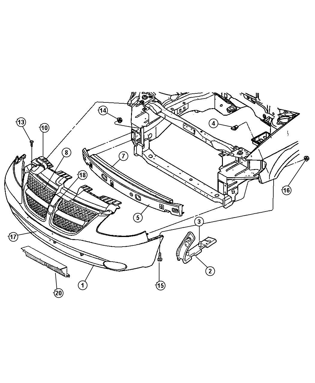 Diagram Fascia, Front. for your Dodge Grand Caravan  