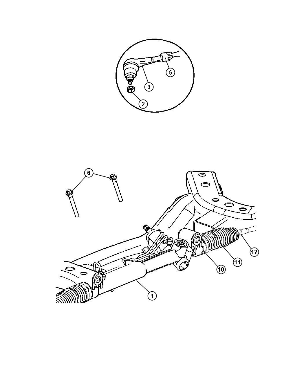 Diagram Gear, Rack and Pinion Power and Attaching Parts. for your 2010 Dodge Viper   