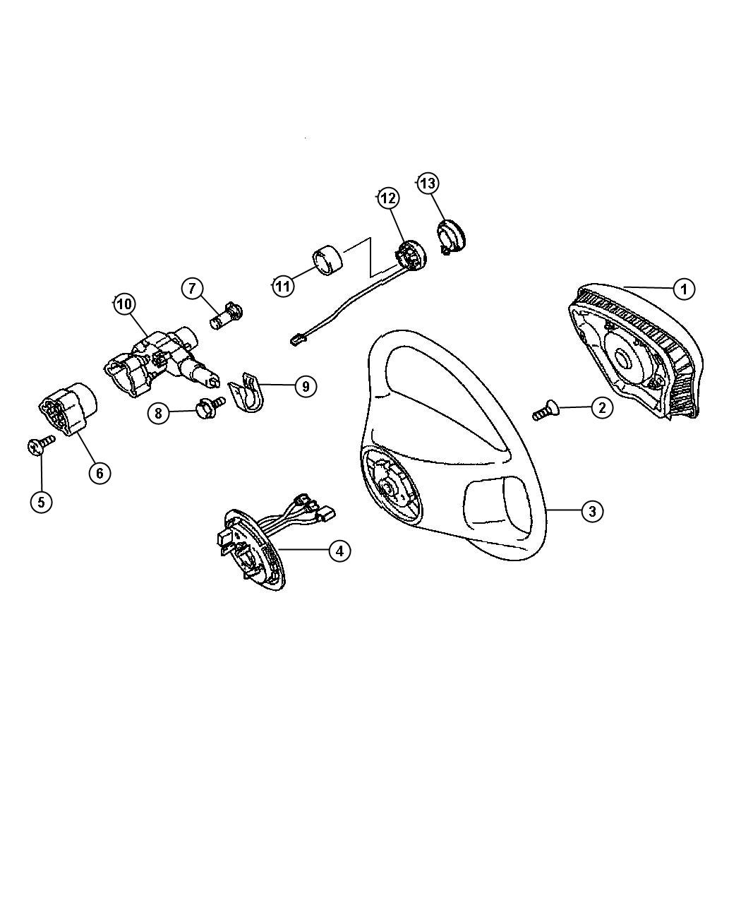 Diagram Steering Wheel. for your Chrysler Crossfire  