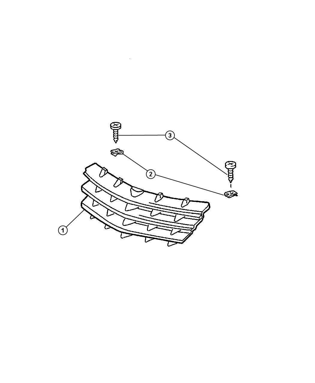 Diagram Grilles. for your 2008 Chrysler Crossfire  Limited Coupe 