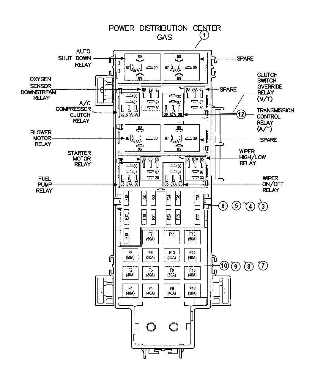 Diagram Power Distribution Center. for your Jeep Liberty  